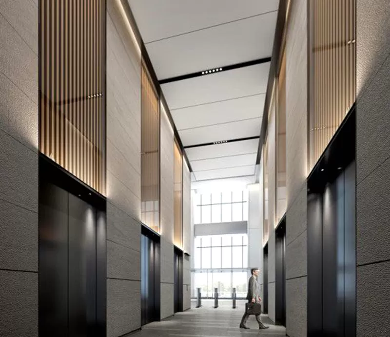 Stainless steel grooved panels for hotels