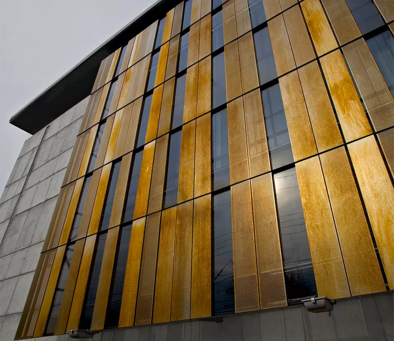 solid copper facade cladding