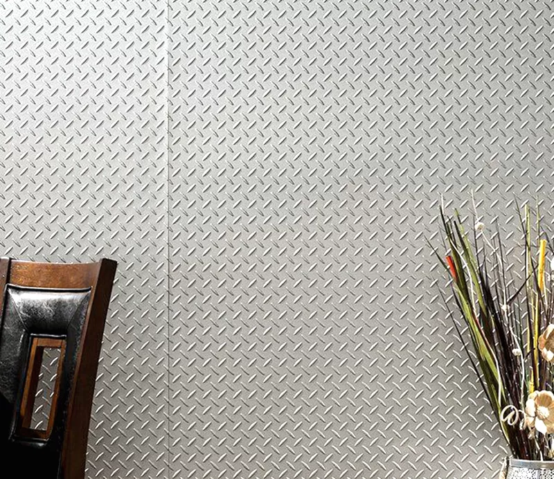 Custom embossed stainless steel panels