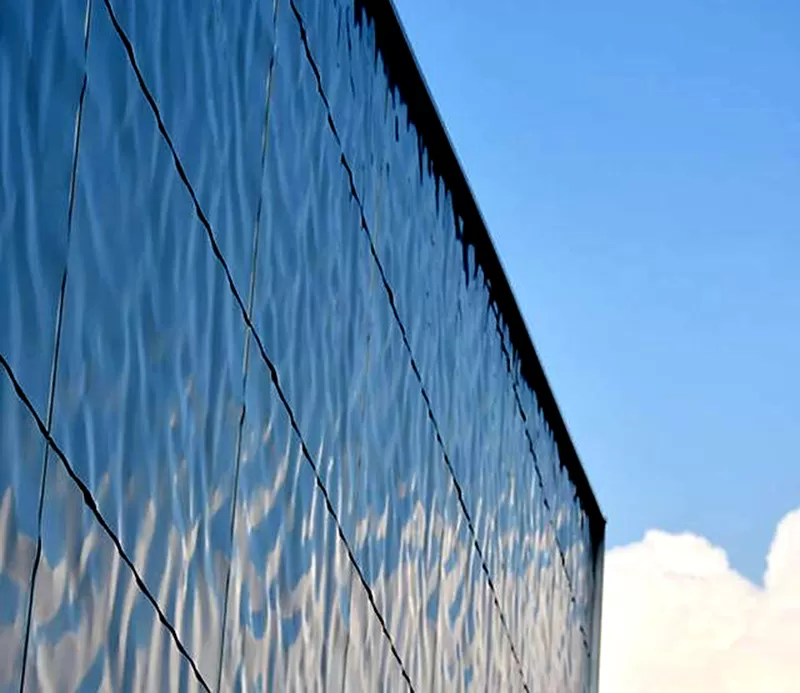 316 etched stainless steel wall cladding exterior