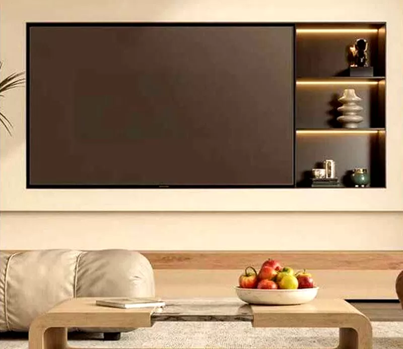 Stainless steel hotel TV wall niche