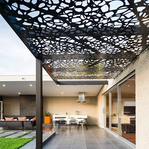 Laser Cut Metal Pergola